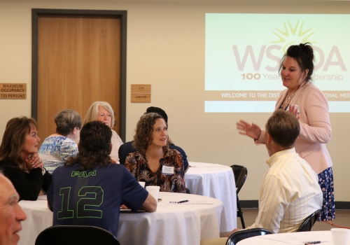 Board members at a regional meeting.