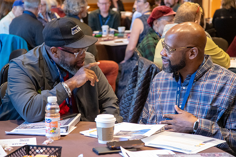 Board members having a discussion.