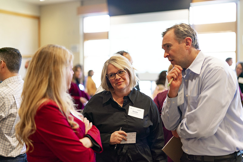 Board members having a discussion.
