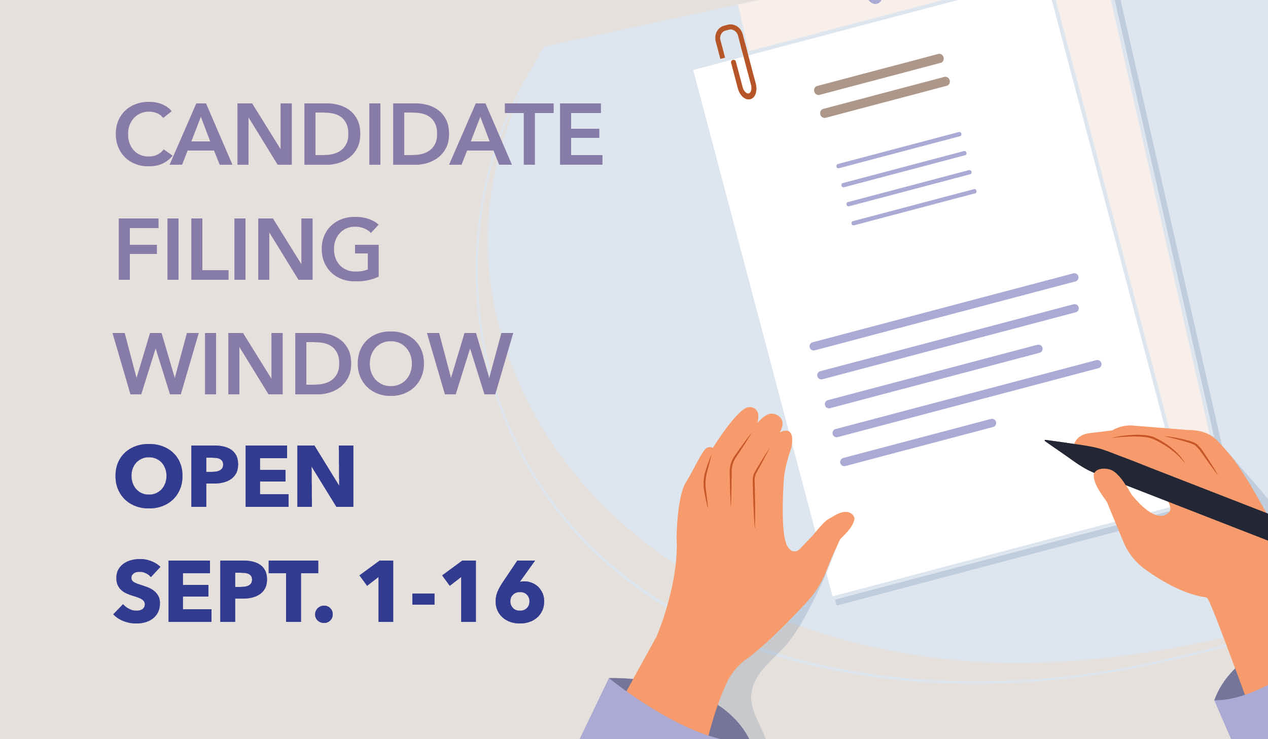 Candidate filing dates.