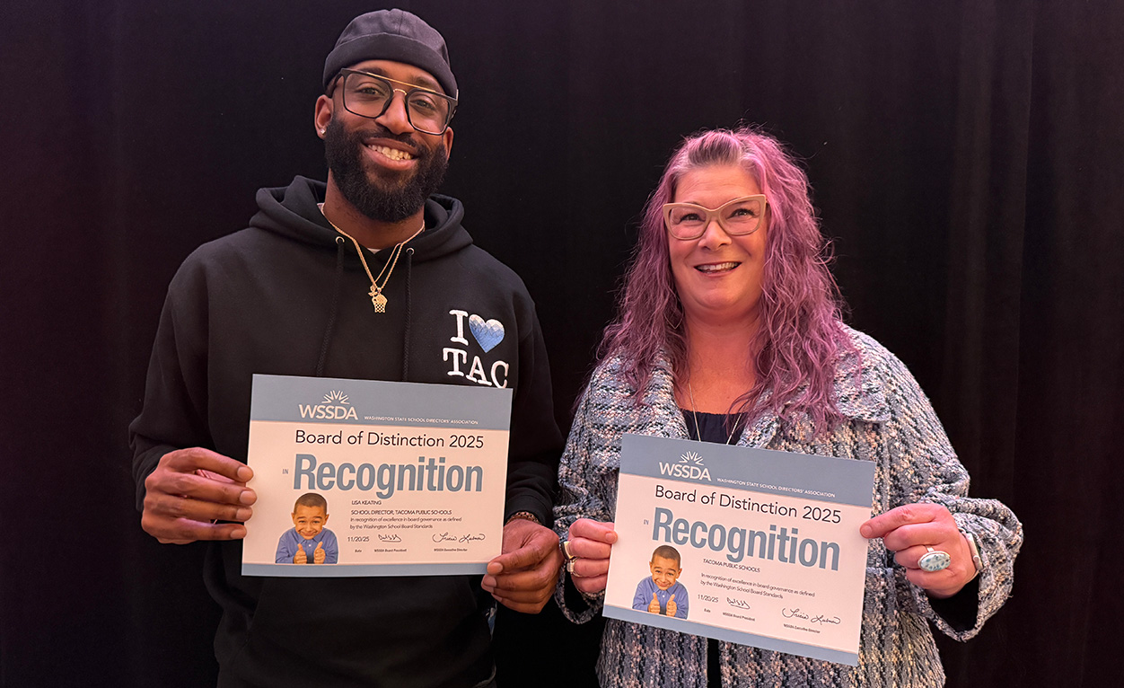 Korey Strozier and Lisa Keating, Tacoma Public Schools Board Members